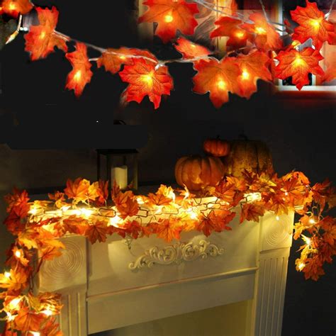 2 Pack Thanksgiving Decorations Lighted Fall Garland,Thankgiving Decor ...