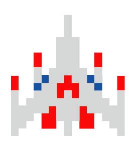 Galaga - Ship - Pixel Art Minecraft Project