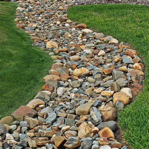 river rock french drain - Google Search | Backyard landscaping, River ...