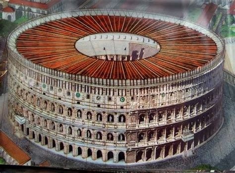 Reconstruction of the Coliseum with a fabric 'roof' or sunshade | All roads lead to Rome ...