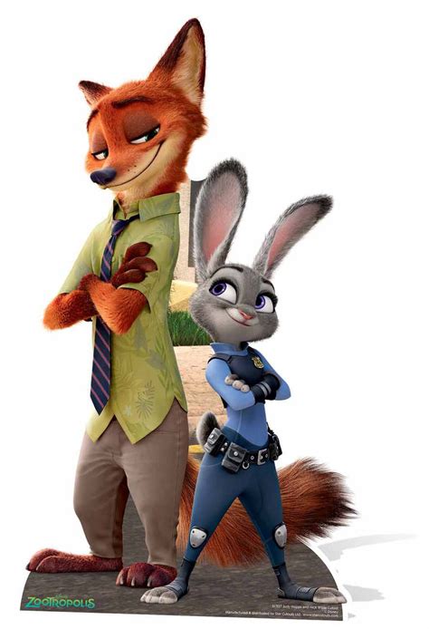 Officer Judy Hopps and Sidekick Nick Wilde Zootropolis Lifesize Cardboard Cutout / Standee / Standup