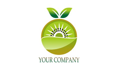 Eco Kiwi Fruit Logo Vector Image Gráfico por 2qnah · Creative Fabrica