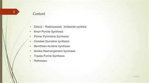 Reactions of heterocyclic chemistry | PPT