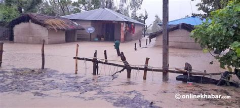 Over 200 houses near flooded Mahakali and Jogbudha inundated in Kanchanpur - OnlineKhabar ...