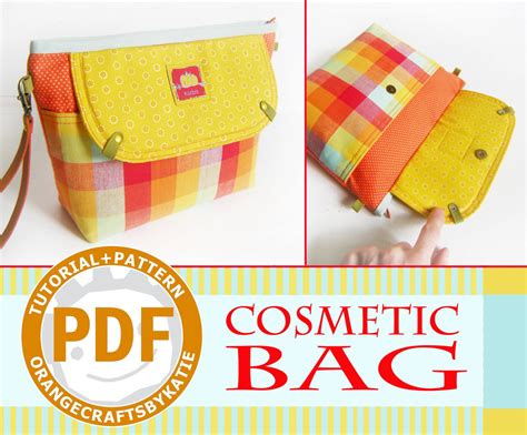 Cosmetic bag / PDF sewing tutorial and patterns / small bag