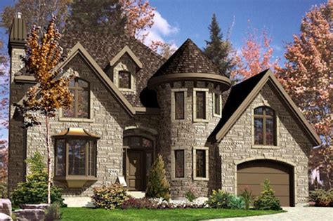 European Style House Plan - 3 Beds 2.5 Baths 2121 Sq/Ft Plan #138-336 | Stone house plans ...