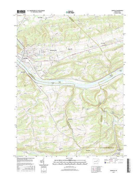 MyTopo Danville, Pennsylvania USGS Quad Topo Map