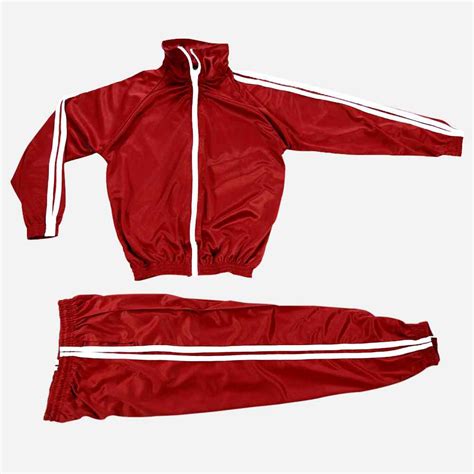 School Tracksuits Maroon White Stripes - Tekiria General Suppliers LTD