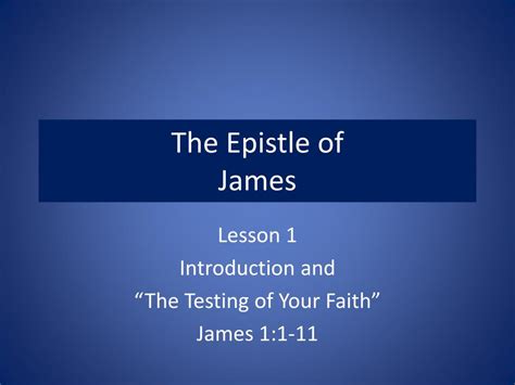 PPT - The Epistle of James PowerPoint Presentation, free download - ID:2184835