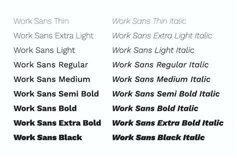 Work Sans Font Free Download | FontSwan