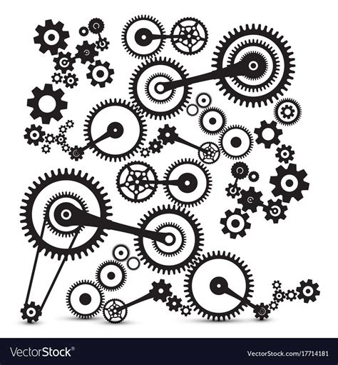 Growing gears svg gears outline metal gears svg machine gear svg cogs ...