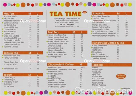 Tea Time Menu - Russian Tea Time Menu In Chicago Illinois Usa : See more of 茶時光tea time on ...