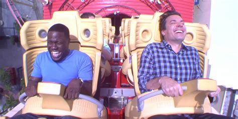 Watch Kevin Hart lose his s**t on a roller coaster with Jimmy Fallon