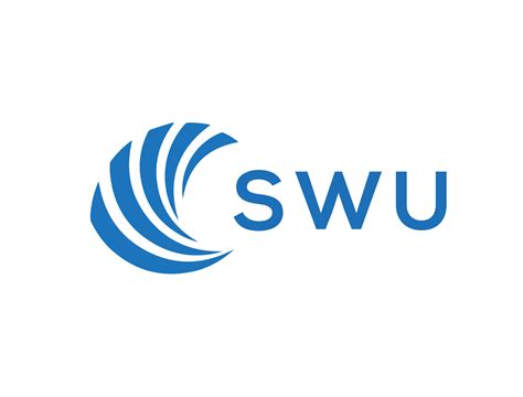 SWU letter logo design on white background. SWU creative circle letter logo concept. SWU letter ...