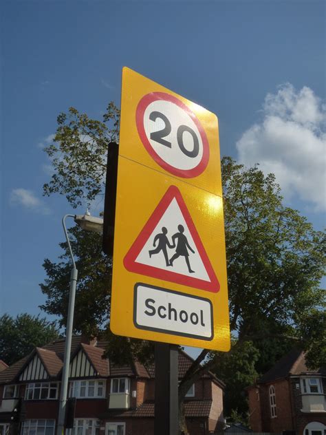 Fox Hollies Road, Acocks Green - 20 mph School zone sign - a photo on Flickriver