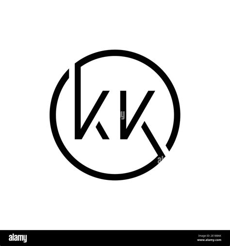 Linked Letter KK Logo Design vector Template. Creative Circle KK ...