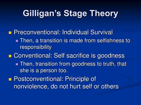 PPT - Kohlberg and Gilligan: Theories of Moral Development PowerPoint Presentation - ID:984874