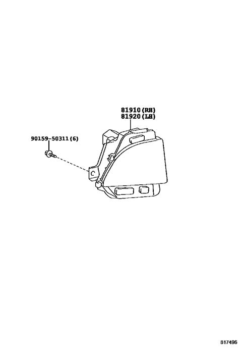 Reflex reflector for Lexus LX570 J200, 3 generation, 2 restyling 08. ...