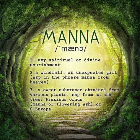 The definition of Manna | Spirituality, Manna, Divine