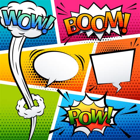 comic sound effect speech bubble pop art cartoon style vector ...