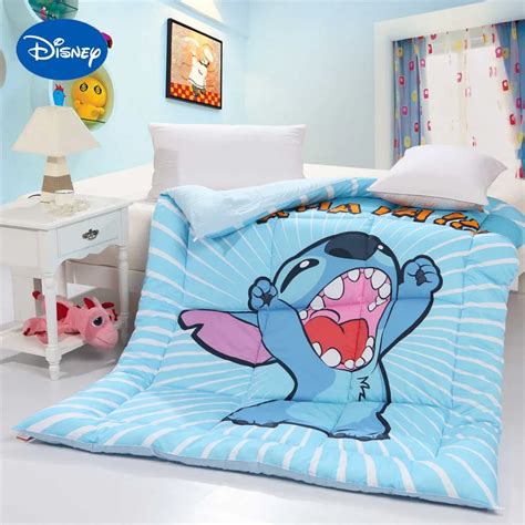 Disney Stitch Comforters Single Twin Queen Size Children's Quilt Cotton Fabric Autumn Winter ...