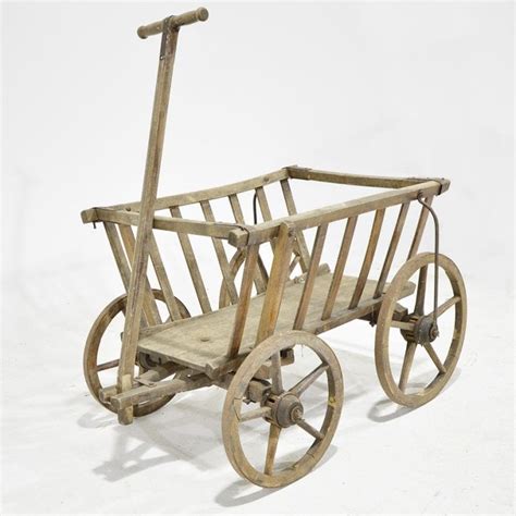 Wooden Rustic Flower Cart