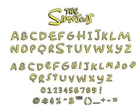 Simpsons Font– Browse Free Fonts to Download with our Generator | Script lettering, Lettering ...