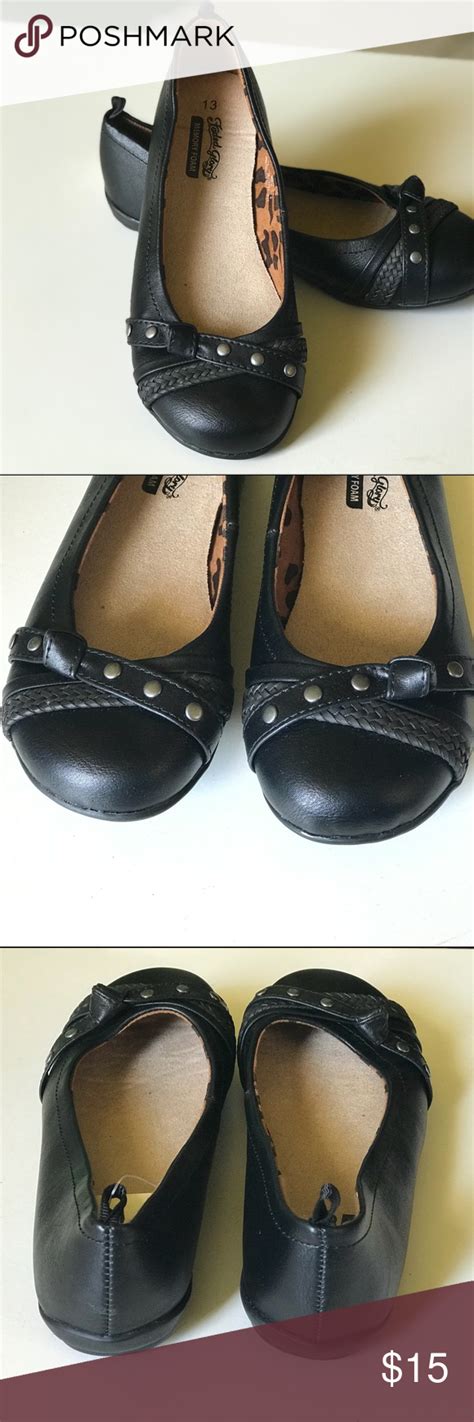 Faded Glory Girls Casual Flats Slip On Black Shoe Faded Glory Girls ...