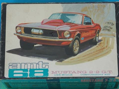 Vintage AMT 1 25 Scale Original 68 Mustang " 2 2 GT Box Parts Lot Body | eBay | Mustang, Plastic ...