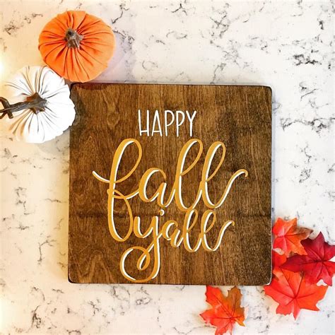 Happy Fall Y’all + Fall Sign + Fall Decor Happy Fall Y'all, Fall Signs, Cloudy, Fall Decor ...