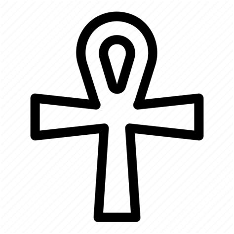 Ankh, cross, egyptian, faith, religion, religious, shapes and symbols icon