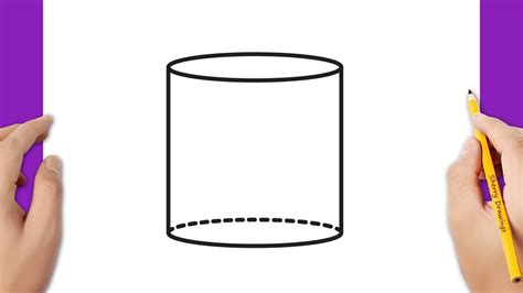 How to draw a cylinder - YouTube