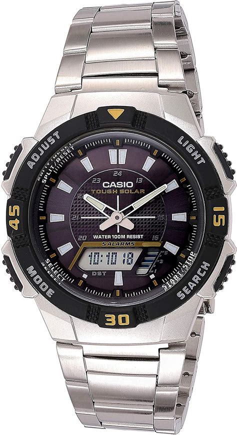 Casio - Men's AQS800WD-1EV Slim Solar Multi-Function Analog-Digital Watch - Walmart.com ...