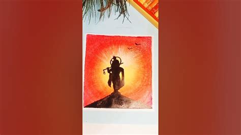 Krishna shadow painting ||😀 Krishna ki painting kaise banaye#shorts #viral #ytshorts # ...