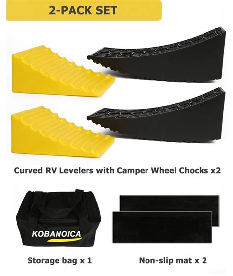 KOBANOICA Camper Leveler 2 Pack RV Leveling Blocks System