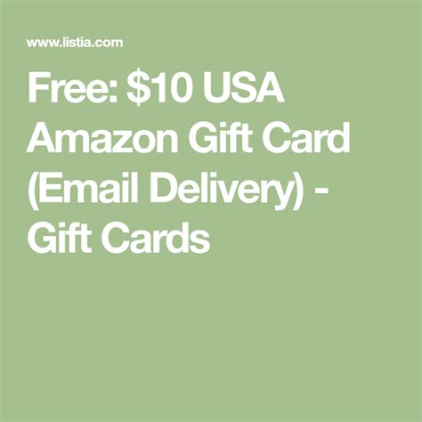 Free: $10 USA Amazon Gift Card (Email Delivery) - Gift Cards | Amazon ...