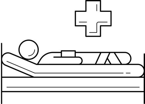 Drawing Of A Person In Hospital Bed Illustrations, Royalty-Free Vector Graphics & Clip Art - iStock