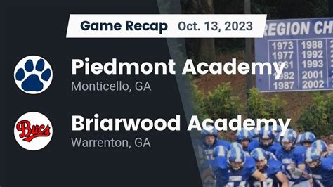 Piedmont Academy vs Briarwood Academy | Football | 10/13/2023