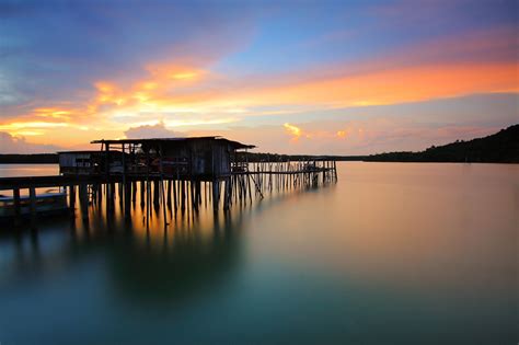 1920x1080 wallpaper | photograph of wooden dock during sunset | Peakpx