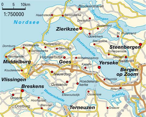 Karte Zeeland, Niederlande: hot-maps Stadtpläne, Landkarten und ...