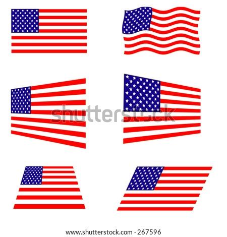 6 American Flag Designs - Vector - 267596 : Shutterstock