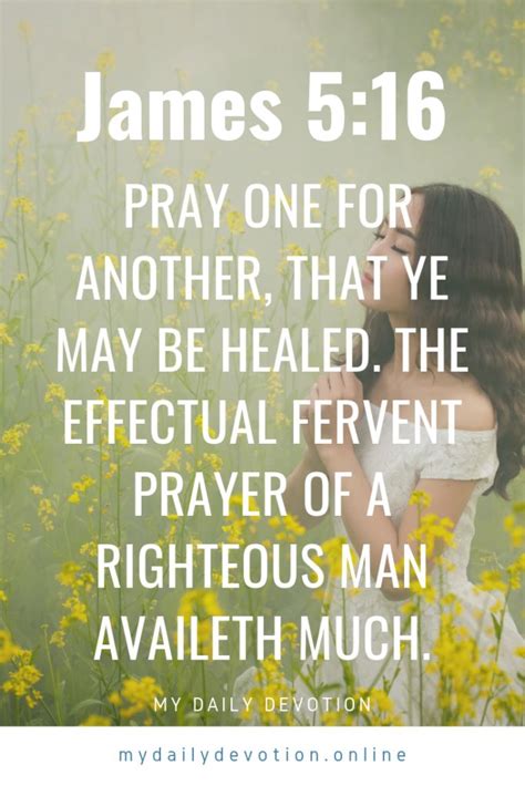 How to pray for others-James 5:16-devotional-mydailydevotion.online | Inspirational bible quotes ...