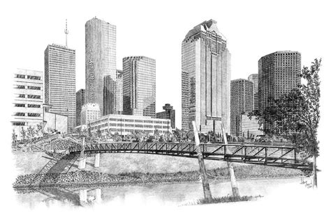 Dallas Skyline Pencil Drawing at PaintingValley.com | Explore collection of Dallas Skyline ...