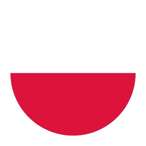 Poland Flat Rounded Flag Icon with Transparent Background 16328554 PNG