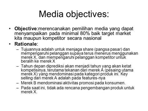 COMPONENTS OF THE MEDIA PLAN - ppt download