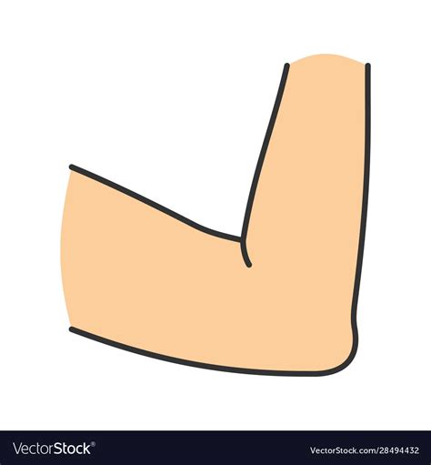 Elbow joint color icon Royalty Free Vector Image