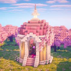 Minecraft Cherry Blossom Gazebo | Enchanting Room | Minecraft buildings ...