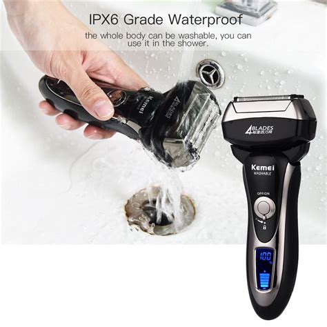 Washable Electric Shaver Razor Waterproof Beard Floating Shaver ...