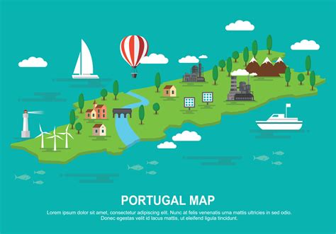 Portugal Map Vector Illustration 154115 Vector Art at Vecteezy