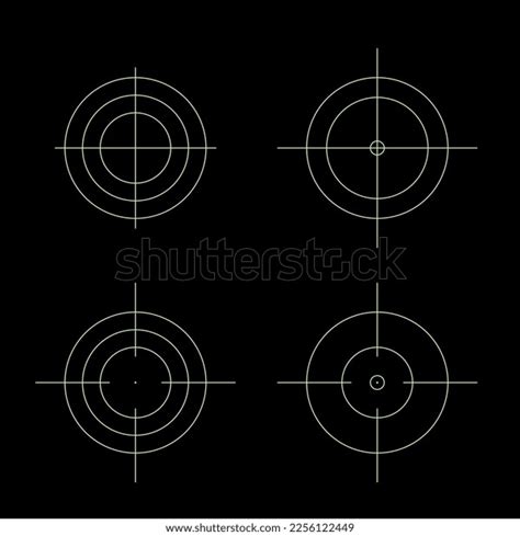 Gun Sight Crosshairs Vector Crosshair Set Stock Vector (Royalty Free ...